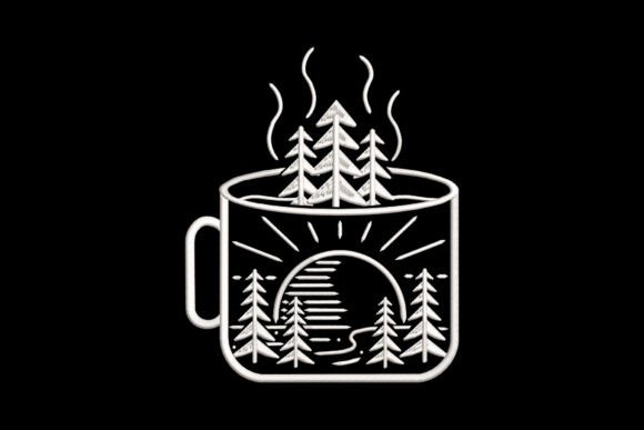 Coffee Mug with a Mountain Landscape Embroidery Design Review
