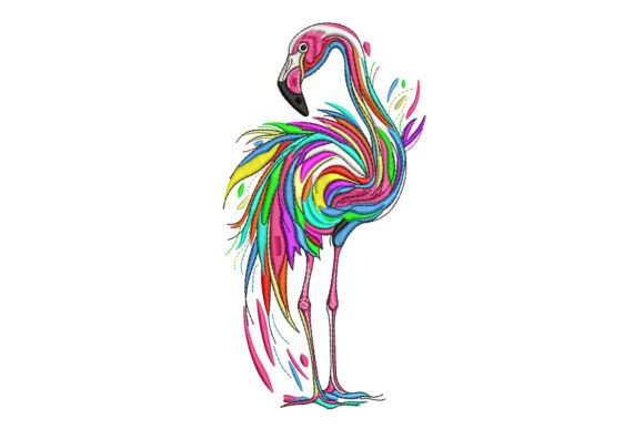 Colorful Flamingo Embroidery Design Review