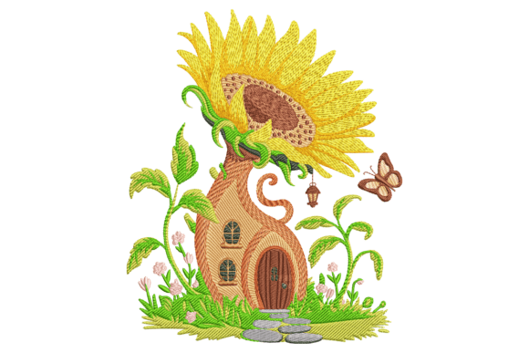 Farmhouse with Sunflower Embroidery Design Review