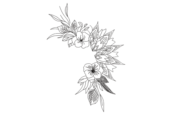 Flower Tattoo: A Charming Embroidery Design for Personalized Gifts