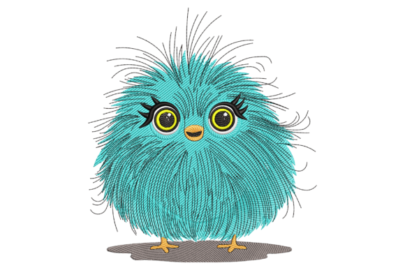 Fluffy Featherball: A Whimsical Embroidery Design for Seasonal Projects