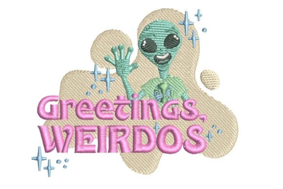 Greetings Weirdos: A Playful Embroidery Design for Creative Sellers