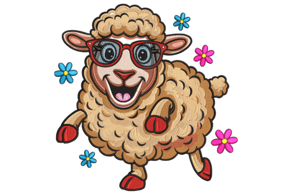 Happy Lamb Embroidery Design Review for Small Business Merch