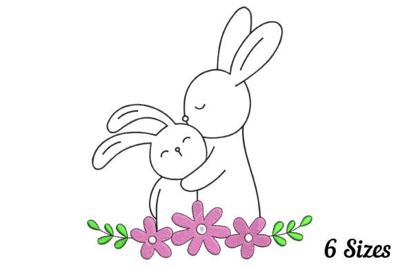 Mama and Baby Bunny Embroidery Review for Craft Fairs