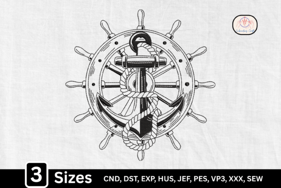 Nautical Ship Wheel Anchor Embroidery Design Review
