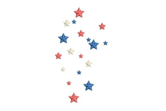 Patriotic Red, White, and Blue Stars Embroidery Design Review