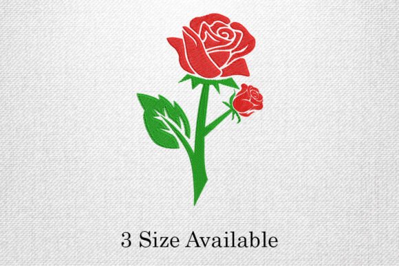 Red Rose Flower Stem: A Romantic Embroidery Design Review