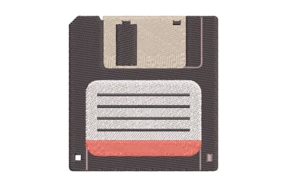 Retro Floppy Disk Embroidery Design: A Nostalgic Tech-Inspired Addition