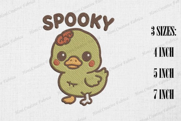 Spooky Halloween Cute Zombie Duck Embroidery Design Review