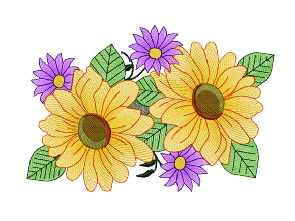 Sunflower and Daisies: A Versatile Embroidery Design for Craft Fairs