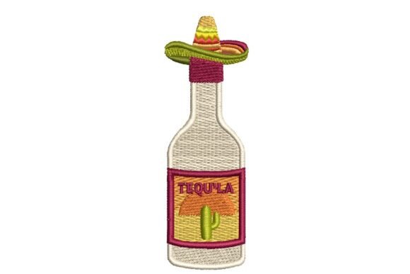 Tequila Bottle Wearing a Sombrero Embroidery Review
